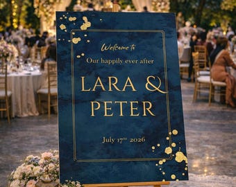 Custom Wedding Reception Welcome Sign | FoamPVC Board, A1/A2 Sizes Available | FREE DELIVERY