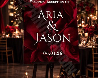 Custom Wedding Reception Welcome Sign | FoamPVC Board, A1/A2 Sizes Available | FREE DELIVERY
