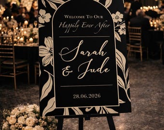 Custom Wedding Reception Welcome Sign | FoamPVC Board, A1/A2 Sizes Available | FREE DELIVERY