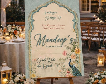 Custom Wedding Week Welcome Sign | FoamPVC Board, A1/A2 Sizes Available | FREE DELIVERY