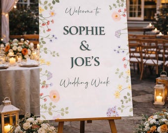 Custom Wedding Week Welcome Sign | FoamPVC Board, A1/A2 Sizes Available | FREE DELIVERY