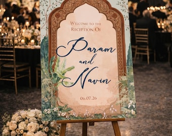 Custom Wedding Reception Welcome Sign | FoamPVC Board, A1/A2 Sizes Available | FREE DELIVERY