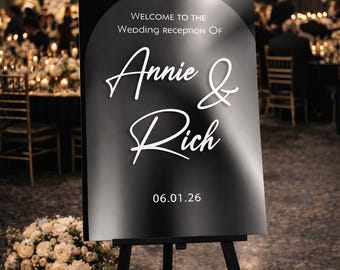 Custom Wedding Reception Welcome Sign | FoamPVC Board, A1/A2 Sizes Available | FREE DELIVERY