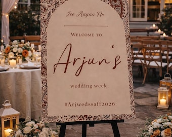 Custom Wedding Week Welcome Sign | FoamPVC Board, A1/A2 Sizes Available | FREE DELIVERY