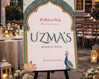 Custom Wedding Week Welcome Sign | FoamPVC Board, A1/A2 Sizes Available | FREE DELIVERY