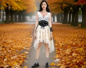 Ceinture corset Renaissance Scarlet Darkness pour femmes | Large ceinture à lacets | Parfait pour rehausser un costume d'Halloween | Corset de style gothique