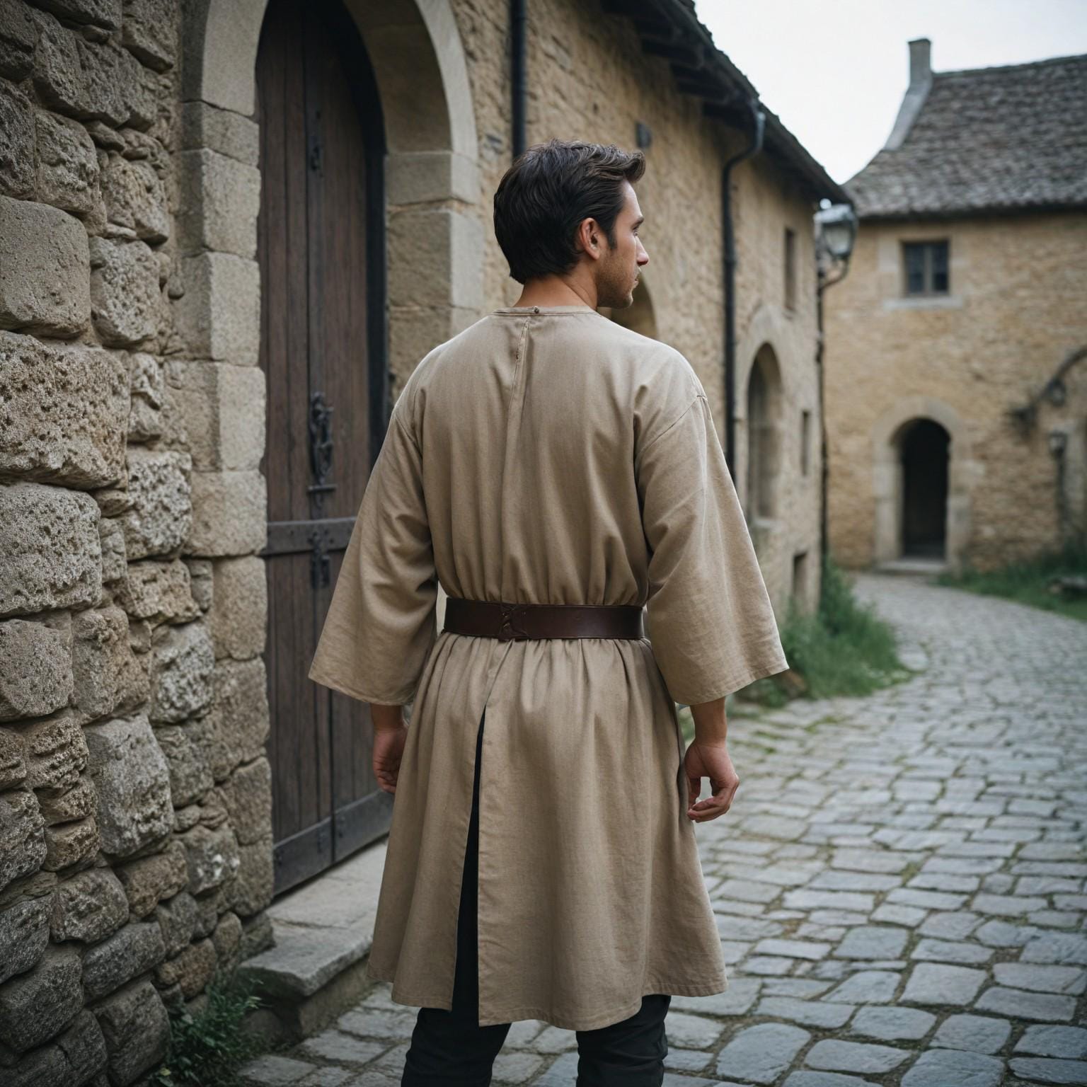 Rustieke middeleeuwse herentuniek | Historische Viking Warrior-outfit |  Renaissance-cosplay-top met veters | Authentiek boerenkostuum - Etsy België, image size:1536x1536