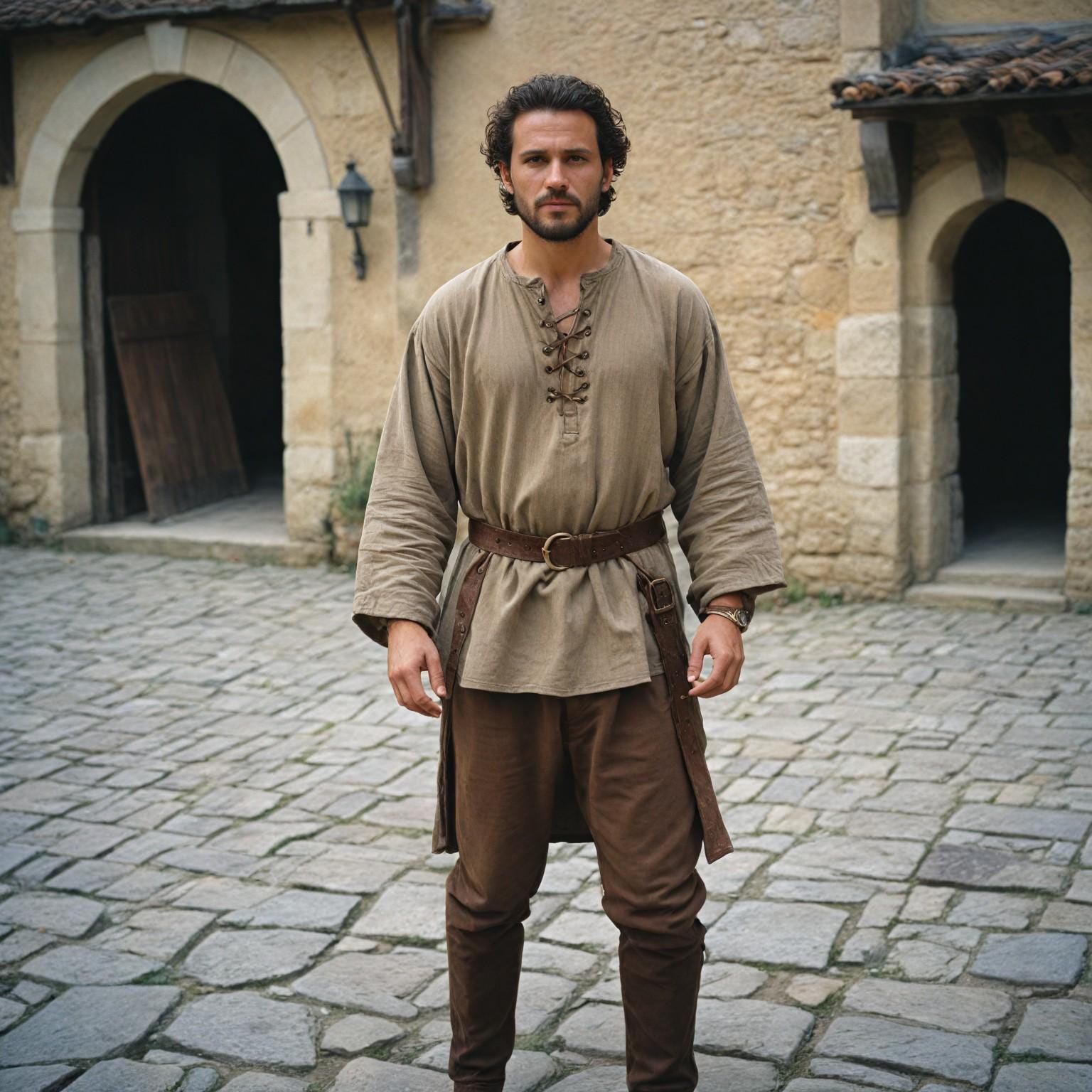 Rustieke middeleeuwse herentuniek | Historische Viking Warrior-outfit |  Renaissance-cosplay-top met veters | Authentiek boerenkostuum - Etsy België, image size:1536x1536