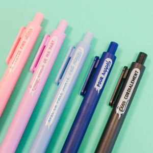 Stylos-gel avec phrases drôles autour des emails au travail | pour soi ou cadeau pour collègue de travail | humour