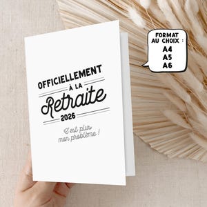 Carte pour départ en retraite collègue de travail | "Officiellement à la retraite 2025 (C'est plus mon problème !)" | Carte humour