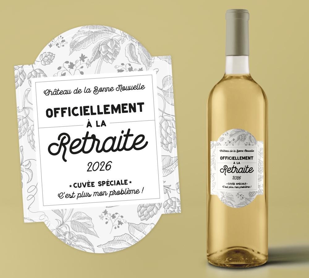 4 étiquettes à Vin 'Aaron Adoré' - Autocollants Humoristiques Pour Bouteille - Cadeau Pot De Départ, Anniversaire, Retraite - Impression France
