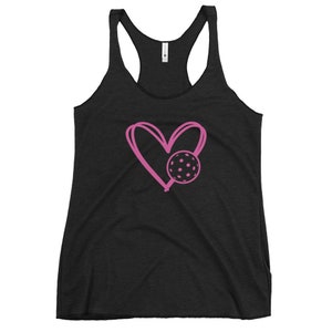 Pickleball Heart Tank Top - Women&#39;s Racerback Tank