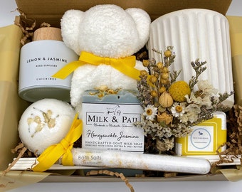 Caja de regalo de spa/ Cesta de regalo para mujeres/ Set de regalo de spa/ Caja de regalo de cuidado personal/ Paquete de cuidado para ella/ Regalo pensando en ti/ Caja de regalo del Día de la Madre/