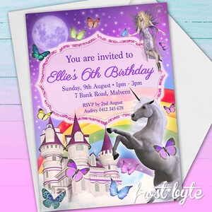 Conte De Fees Invitation Anniversaire Arc En Ciel De Fee Etsy Conte De Fees Invitation Anniversaire Arc En Ciel De Fee Etsy