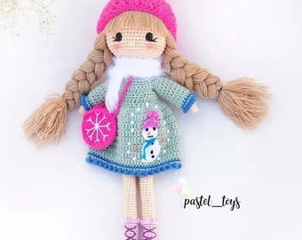 Amigurumi dolls, amigurumi toys,hand made toys,hand made doll,crochet snowflake doll