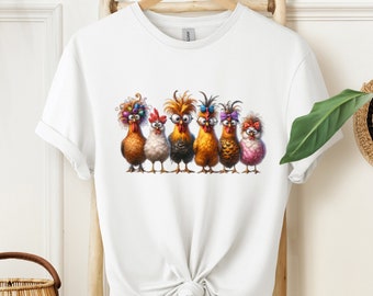 Funny Chicken Shirt, Crazy Hens Tee