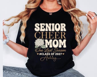 Senior Cheer Mom Shirt, Class of 2027 Mom Sweatshirt, Graduation Tee
