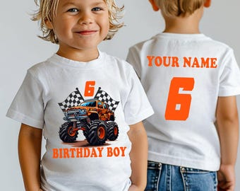 Custom Monster Truck Birthday Boy Shirt
