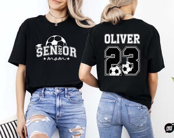 2027 Senior Soccer Mom Shirt, Personalized Senior Family Matching Tees