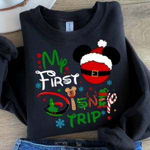 My first Disney Trip Shirts, Disneyland Christmas Shirts, Disney Matching Shirt, Mickey and Minnie Christmas Shirt, Disney Family Shirt