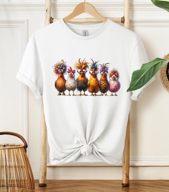 Funny Chicken Shirt, Crazy Hens Tee