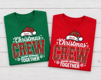 Matching Family Christmas Shirts, Personalized Christmas Crew Shirt, Custom Holiday Tee