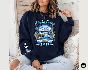 Alaska Cruise 2027 Family Matching Sweatshirt, Vacation Group Crewneck