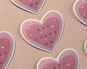 God loves me - Stickers, Faith Based stickers, Christian stickers