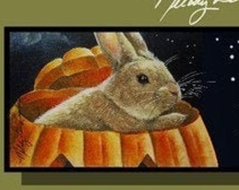 Halloween Bunny Rabbit Art Bookmark by Melody Lea Lamb