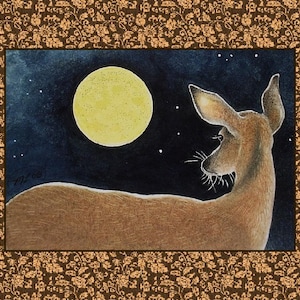 Tarjeta individual de Original Deer Art de Melody Lea Lamb