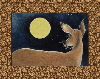 Single Card from Original Deer Art by Melody Lea Lamb