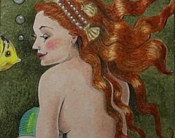 Fairytale Gift Fantasy Mermaid Art By Melody Lea Lamb ACEO Print