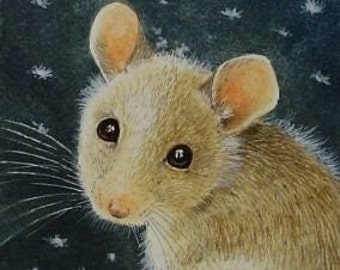 Cute Mouse Art  Melody Lea Lamb ACEO Print