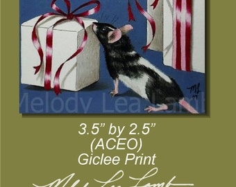 ACEO OE Giclee Print Mouse Art  Melody Lea Lamb