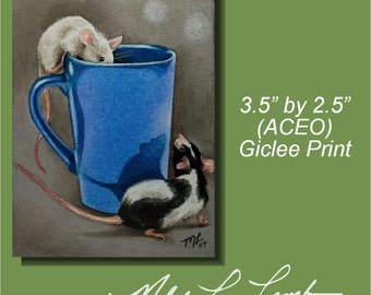 Mouse Art  Melody Lea Lamb ACEO Giclee Print