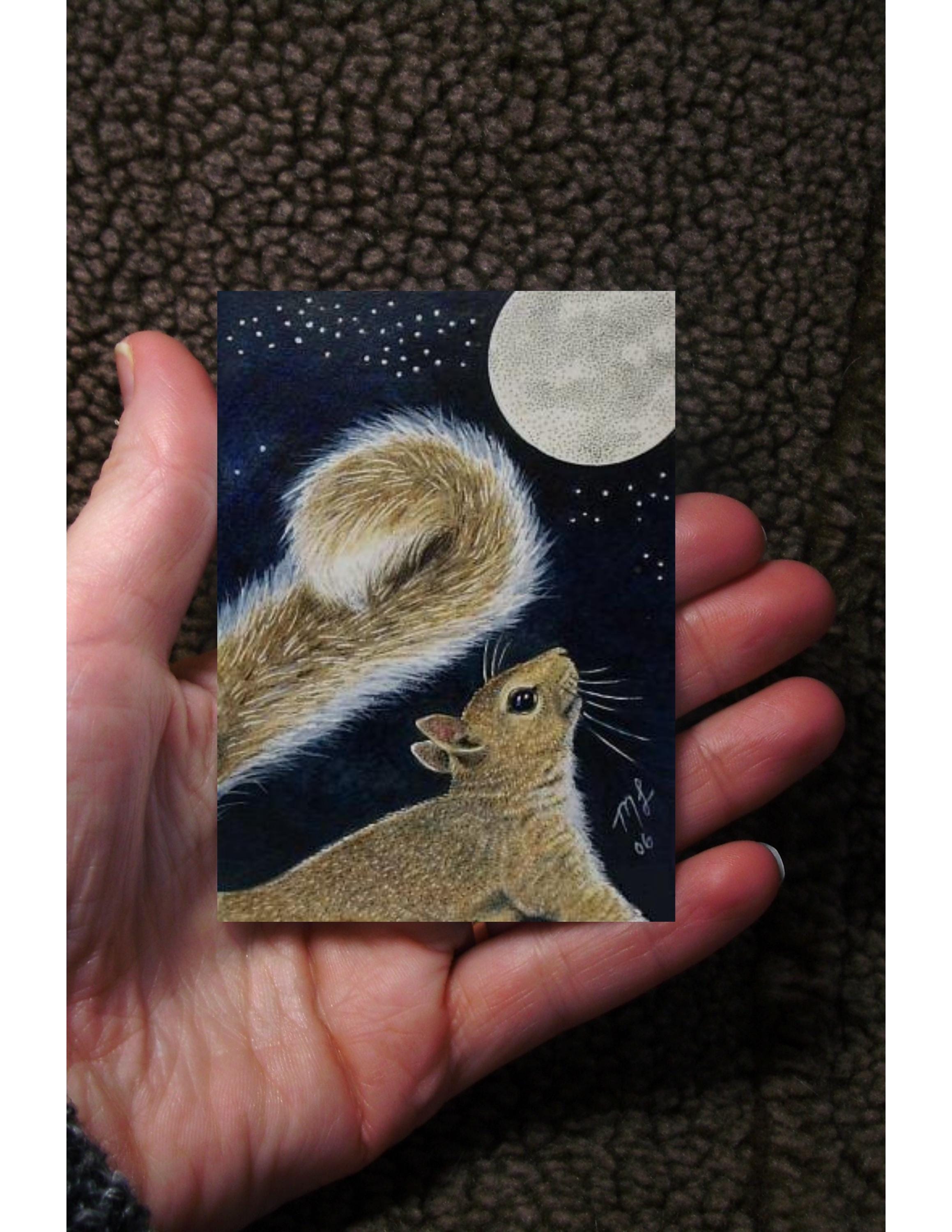 ACEO Print Squirrel Art by Melody Lea Lamb