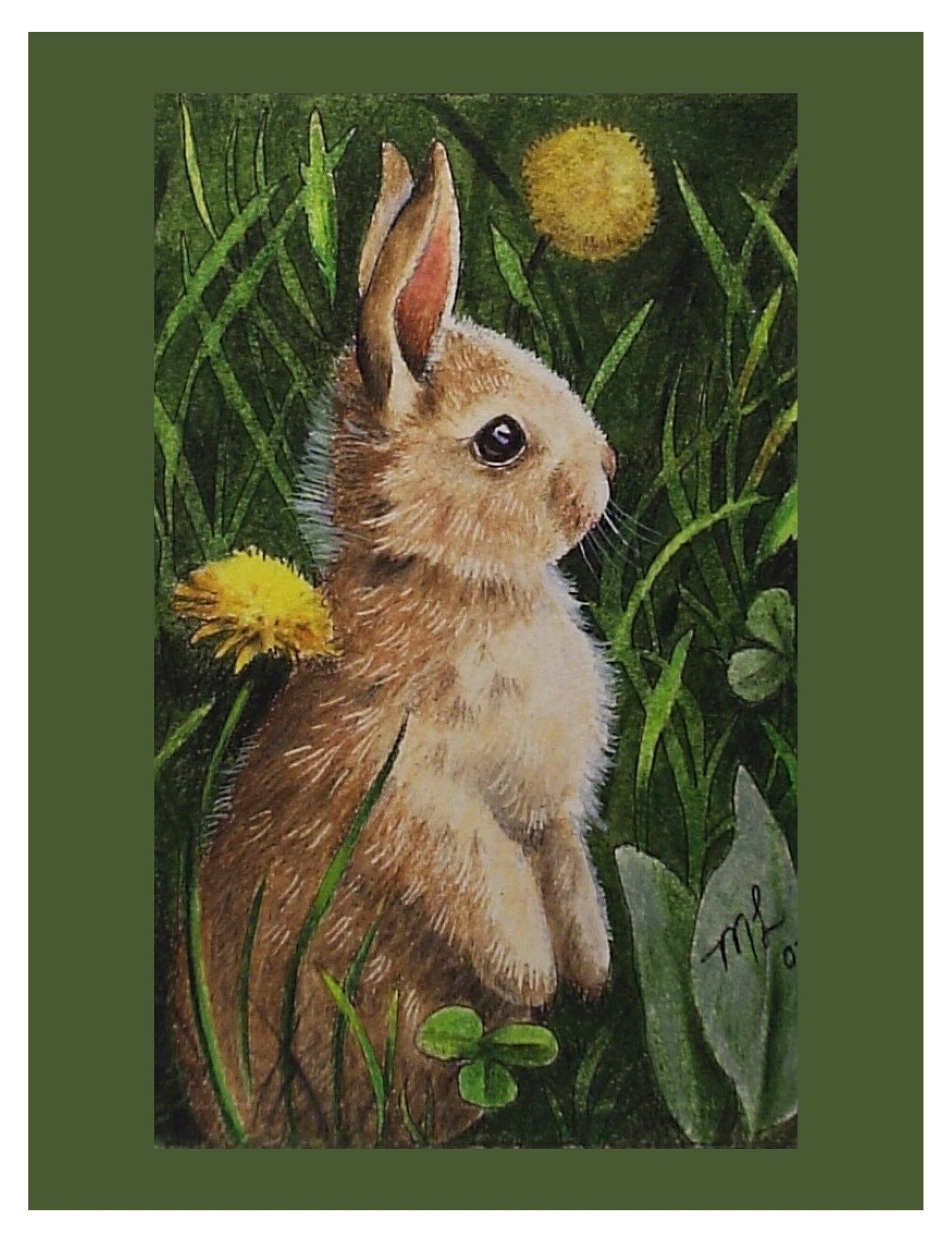 Giclee and X 10 Bunny Lea Print Lamb Inch Art Etsy Flowers by 8 Melody - Rabbit