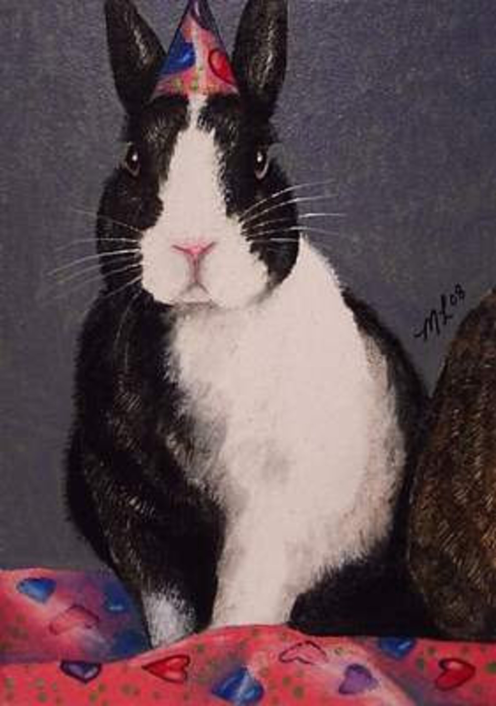 3 1/2 X 7 1/2 Bunny Rabbit Art by Melody Lea Lamb ACEO Giclee Print ...