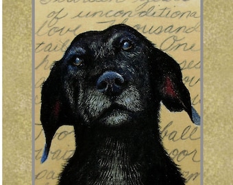 Old Labrador Greeting Card from Original Art by Melody Lea Lamb