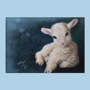 Baby Lamb Art by Melody Lea Lamb 8 x 10 Giclee Print