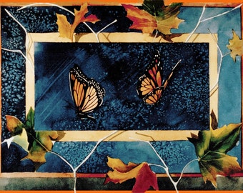 Butterfly Greeting Card Art by Melody Lea Lamb Fall Monarch