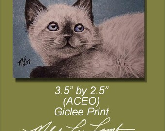 ACEO Giclee Print Cat Art By Melody Lea Lamb