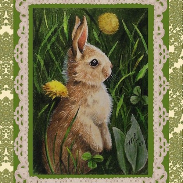 Set of Easter Bunny Greeting Cards by Melody Lea Lamb