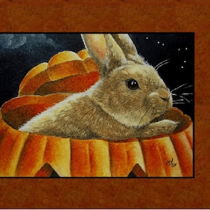 Halloween-Bunny-Grußkarte von Melodie Lea Lamm