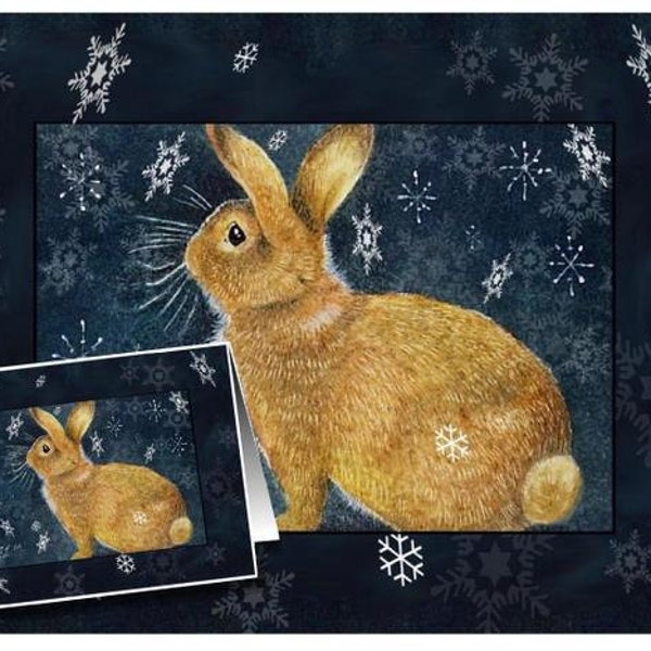 Set of Three Different Bunny Greeting Cards Melody Lea Lamb Christmas