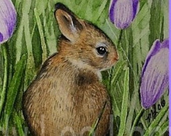 Easter Card from Original Bunny Art by Melody Lea Lamb