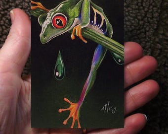 Tree Frog Art By Melody Lea Lamb ACEO Print