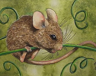 Mouse Art  by Melody Lea Lamb ACEO Giclee Print