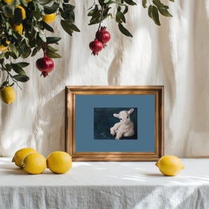 Baby Lamb Animal Art Melody Lea Lamb ACEO Print image 2