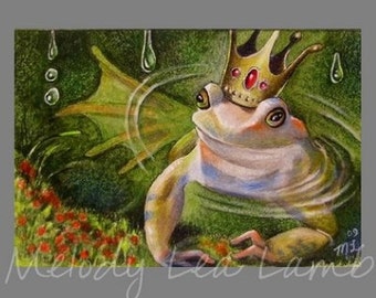 Frog Prince Art by Melody Lea Lamb ACEO Print